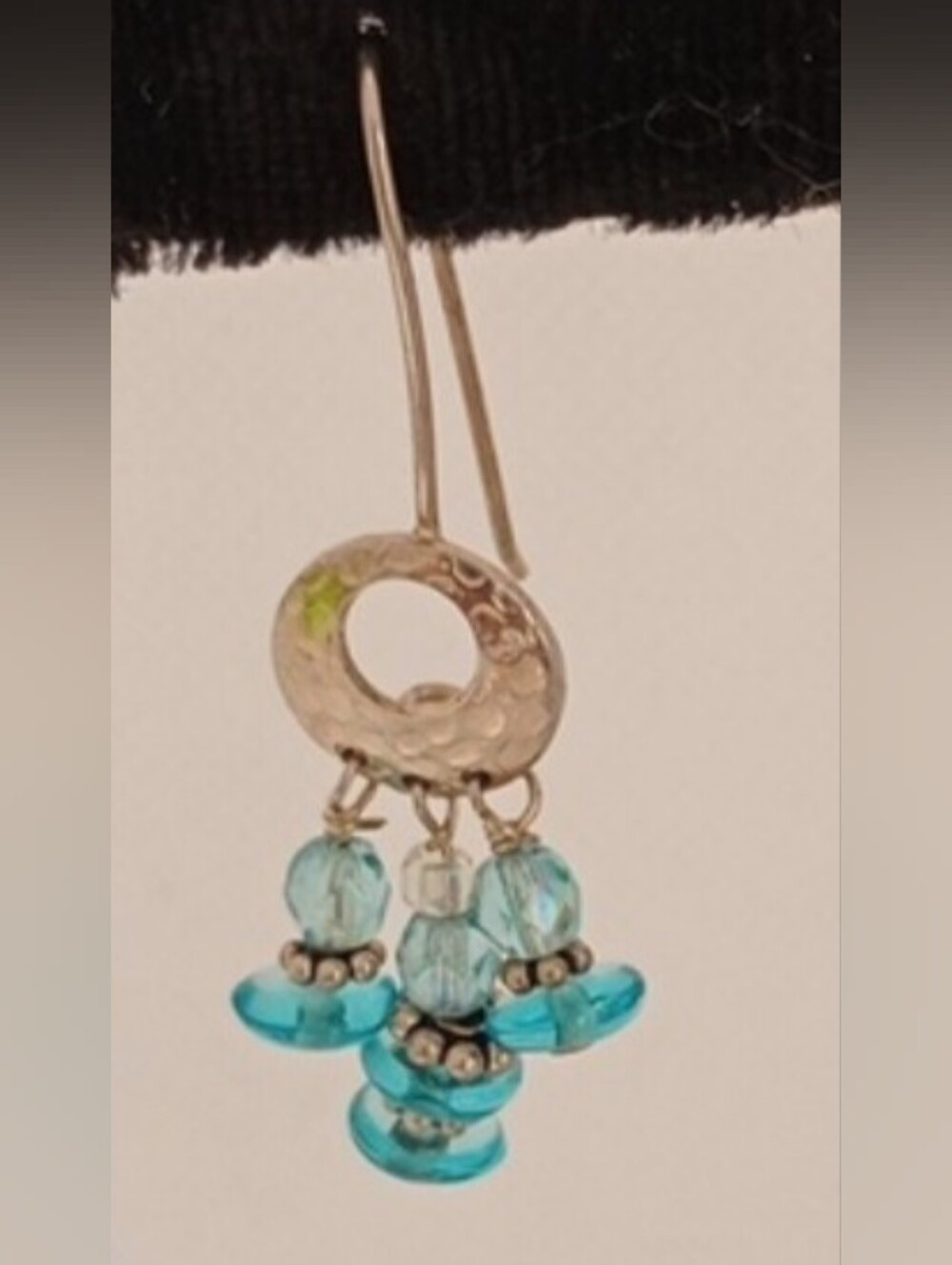 Beaded Dangle Earrings Summer Festival Spring Fairy Whimsical VSCO Silver Blue